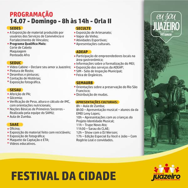 RedeGN - Atividades ambientais estarão presentes na programação do  aniversário de Juazeiro